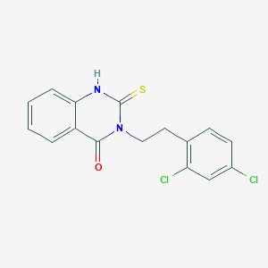 molecular formula C16H12Cl2N2OS B3430038 3-[2-(2,4-Dichlorophenyl)ethyl]-2-sulfanyl-3,4-dihydroquinazolin-4-one CAS No. 793678-89-4