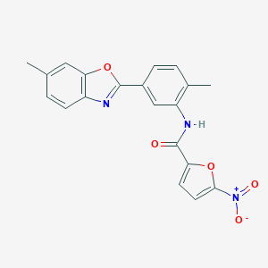 molecular formula C20H15N3O5 B343004 N-[2-methyl-5-(6-methyl-1,3-benzoxazol-2-yl)phenyl]-5-nitrofuran-2-carboxamide 