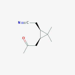 2-((1R,3S)-2,2-Dimethyl-3-(2-oxopropyl)cyclopropyl)acetonitrile