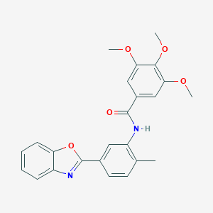 molecular formula C24H22N2O5 B343012 N-[5-(1,3-benzoxazol-2-yl)-2-methylphenyl]-3,4,5-trimethoxybenzamide 