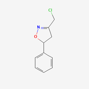molecular formula C10H10ClNO B3430127 3-(Chloromethyl)-5-phenyl-4,5-dihydro-1,2-oxazole CAS No. 80061-95-6