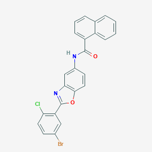 molecular formula C24H14BrClN2O2 B343023 N-[2-(5-bromo-2-chlorophenyl)-1,3-benzoxazol-5-yl]naphthalene-1-carboxamide 