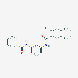 molecular formula C25H20N2O3 B343032 N-(3-benzamidophenyl)-3-methoxynaphthalene-2-carboxamide 