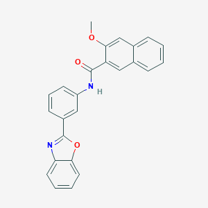 molecular formula C25H18N2O3 B343035 N-[3-(1,3-benzoxazol-2-yl)phenyl]-3-methoxynaphthalene-2-carboxamide 