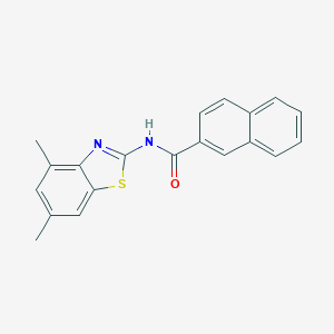 molecular formula C20H16N2OS B343037 N-(4,6-dimethyl-1,3-benzothiazol-2-yl)naphthalene-2-carboxamide 