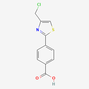 molecular formula C11H8ClNO2S B3430499 4-[4-(Chloromethyl)-1,3-thiazol-2-yl]benzoic acid CAS No. 842137-56-8
