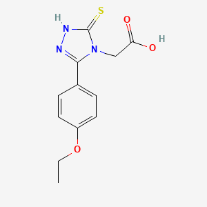 2-[3-(4-ethoxyphenyl)-5-sulfanyl-4H-1,2,4-triazol-4-yl]acetic acid