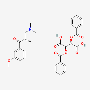 (S)-3-(dimethylamino)-1-(3-methoxyphenyl)-2-methylpropan-1-one (2R,3R)-2,3-bis(benzoyloxy)succinate