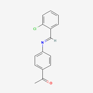 molecular formula C15H12ClNO B3430602 N-(2-Chlorobenzylidene)-4-acetylaniline CAS No. 85111-80-4