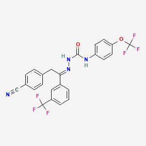 molecular formula C24H16F6N4O2 B3430643 Metaflumizone CAS No. 852403-68-0