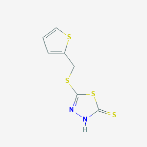 molecular formula C7H6N2S4 B3430672 5-[(Thiophen-2-ylmethyl)sulfanyl]-1,3,4-thiadiazole-2-thiol CAS No. 852956-31-1