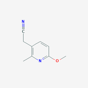 molecular formula C9H10N2O B3430697 2-(6-Methoxy-2-methylpyridin-3-yl)acetonitrile CAS No. 853569-73-0