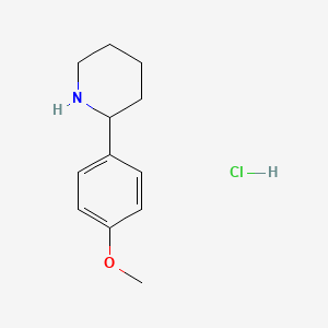 molecular formula C12H18ClNO B3430741 2-(4-Methoxyphenyl)piperidine hydrochloride CAS No. 859297-83-9