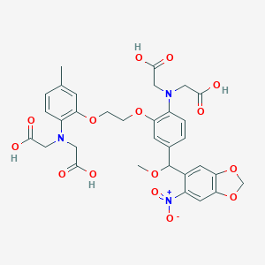 2-[2-[2-[2-[bis(carboxymethyl)amino]-5-[methoxy-(6-nitro-1,3-benzodioxol-5-yl)methyl]phenoxy]ethoxy]-N-(carboxymethyl)-4-methylanilino]acetic acid