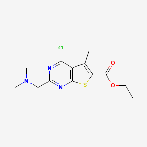 Ethyl 4-chloro-2-[(dimethylamino)methyl]-5-methylthieno[2,3-d]pyrimidine-6-carboxylate