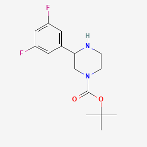 molecular formula C15H20F2N2O2 B3431159 Tert-butyl 3-(3,5-difluorophenyl)piperazine-1-carboxylate CAS No. 886768-90-7