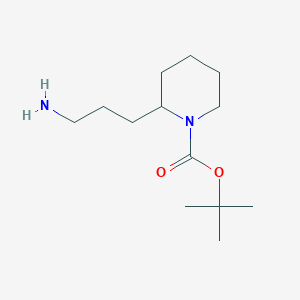 molecular formula C13H26N2O2 B3431184 tert-Butyl 2-(3-aminopropyl)piperidine-1-carboxylate CAS No. 887586-63-2