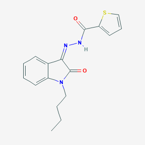 molecular formula C17H17N3O2S B343134 N-[(Z)-(1-butyl-2-oxoindol-3-ylidene)amino]thiophene-2-carboxamide 