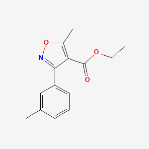 molecular formula C14H15NO3 B3431625 5-Methyl-3-m-tolyl-isoxazole-4-carboxylic acid ethyl ester CAS No. 917388-44-4