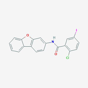 molecular formula C19H11ClINO2 B343164 2-chloro-N-dibenzofuran-3-yl-5-iodobenzamide 