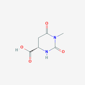 molecular formula C6H8N2O4 B034317 (4S)-1-methyl-2,6-dioxo-1,3-diazinane-4-carboxylic acid CAS No. 103365-69-1