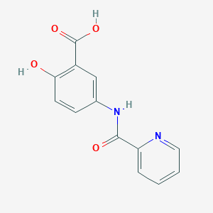 molecular formula C13H10N2O4 B3431724 2-Hydroxy-5-(pyridine-2-amido)benzoic acid CAS No. 926198-07-4