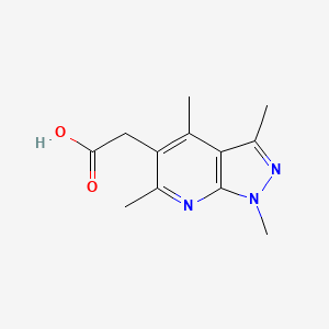 2-{tetramethyl-1H-pyrazolo[3,4-b]pyridin-5-yl}acetic acid