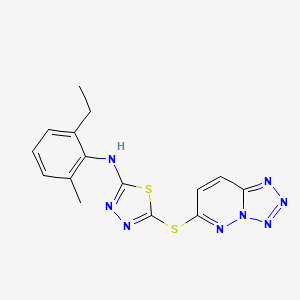 B3431962 N-(2-ethyl-6-methylphenyl)-5-{[1,2,3,4]tetrazolo[1,5-b]pyridazin-6-ylsulfanyl}-1,3,4-thiadiazol-2-amine CAS No. 940266-84-2