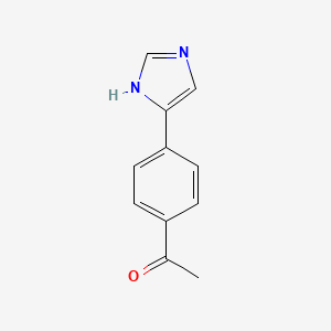 molecular formula C11H10N2O B3432107 1-[4-(1H-Imidazol-4-YL)phenyl]ethan-1-one CAS No. 958004-97-2