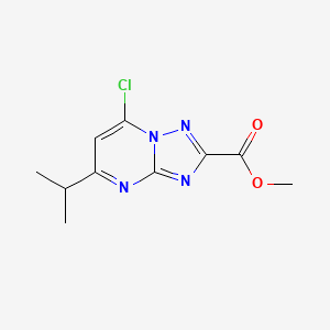molecular formula C10H11ClN4O2 B3432295 Methyl 7-chloro-5-(propan-2-yl)-[1,2,4]triazolo[1,5-a]pyrimidine-2-carboxylate CAS No. 99951-44-7