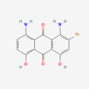 molecular formula C14H9BrN2O4 B3432355 9,10-Anthracenedione, 1,8-diamino-2-bromo-4,5-dihydroxy- CAS No. 68134-65-6