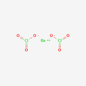 molecular formula BaCl2O6<br>Ba(ClO3)2<br>Ba(ClO3)2<br>BaCl2O6 B3432372 Barium chlorate CAS No. 13477-00-4