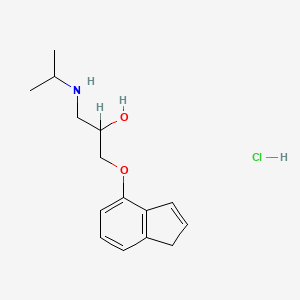 molecular formula C15H22ClNO2 B3432701 (2R)-1-(1H-inden-4-yloxy)-3-(propan-2-ylamino)propan-2-ol;hydrochloride CAS No. 81789-85-7