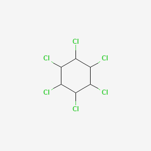 molecular formula C6H6Cl6<br>C6H6Cl6<br>ClCH(CHCl)4CHCl B3432710 Hexachlorocyclohexane CAS No. 6108-13-0