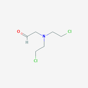 molecular formula C6H11Cl2NO B034328 Acetaldehyde, 2-(bis(2-chloroethyl)amino)- CAS No. 102585-22-8