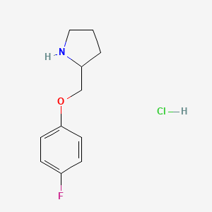 molecular formula C11H15ClFNO B3432912 2-[(4-Fluorophenoxy)methyl]pyrrolidine hydrochloride CAS No. 1050509-51-7