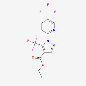 molecular formula C13H9F6N3O2 B3432970 ethyl 5-(trifluoromethyl)-1-[5-(trifluoromethyl)pyridin-2-yl]-1H-pyrazole-4-carboxylate CAS No. 1172939-75-1