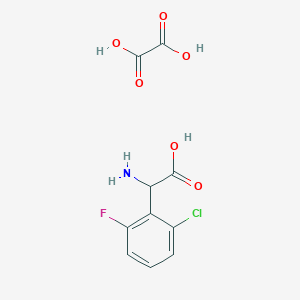molecular formula C10H9ClFNO6 B3433035 Amino(2-chloro-6-fluorophenyl)acetic acid oxalate CAS No. 1214189-75-9