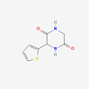 molecular formula C8H8N2O2S B3433079 3-(2-Thienyl)piperazine-2,5-dione CAS No. 132289-68-0