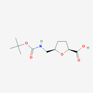 5-({[(Tert-butoxy)carbonyl]amino}methyl)oxolane-2-carboxylic acid, cis