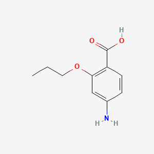 molecular formula C10H13NO3 B3433349 Benzoic acid, 4-amino-2-propoxy- CAS No. 2486-79-5