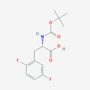 molecular formula C14H17F2NO4 B3433373 L-Phenylalanine, N-[(1,1-dimethylethoxy)carbonyl]-2,5-difluoro- CAS No. 261165-16-6