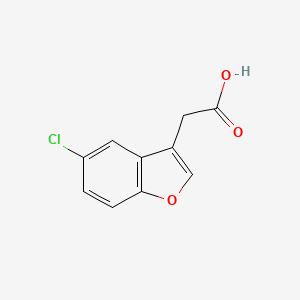 molecular formula C10H7ClO3 B3433381 2-(5-chlorobenzofuran-3-yl)acetic Acid CAS No. 26286-66-8
