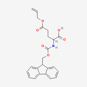 molecular formula C23H23NO6 B3433521 Fmoc-dl-glu(oall)-oh CAS No. 366491-50-1