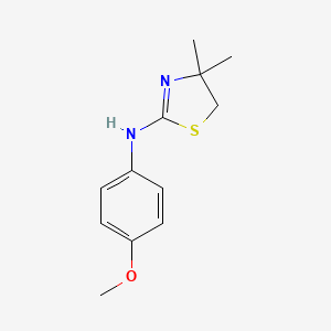molecular formula C12H16N2OS B3433551 N-(4-methoxyphenyl)-4,4-dimethyl-4,5-dihydro-1,3-thiazol-2-amine CAS No. 380436-94-2