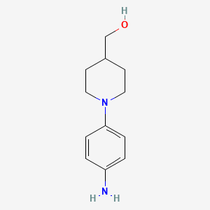 molecular formula C12H18N2O B3433643 1-(4-Aminophenyl)-4-piperidinemethanol CAS No. 471937-86-7