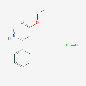molecular formula C12H18ClNO2 B3433653 Ethyl 3-amino-3-(4-methylphenyl)propanoate hydrochloride CAS No. 502842-12-8