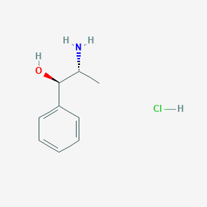 molecular formula C9H13NO.ClH<br>C9H14ClNO B3433732 (1R,2R)-2-Amino-1-phenylpropan-1-ol;hydrochloride CAS No. 53643-20-2