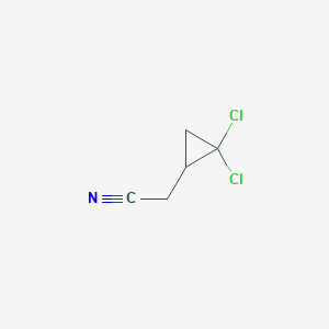 molecular formula C5H5Cl2N B3433733 2-(2,2-Dichlorocyclopropyl)acetonitrile CAS No. 5365-25-3