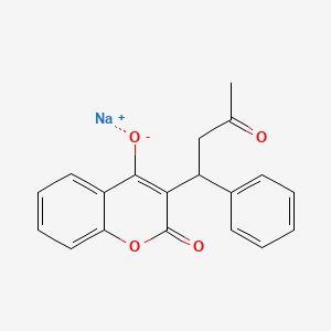 molecular formula C19H15O4- B3433938 2-oxo-3-(3-oxo-1-phenylbutyl)-2H-chromen-4-olate CAS No. 5543-79-3